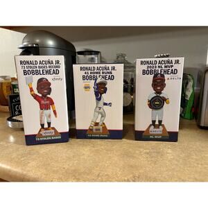 MLB Ronald Acuña Jr. Bobble Heads (three)